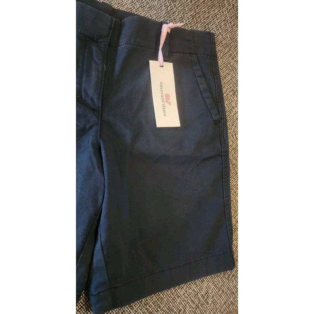 NWT Vineyard Vines‎ Solid Bermuda Short Blue Chino Girls Youth Size 12